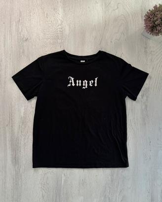 T-shirt Nera "Angel" Gotica/Punk