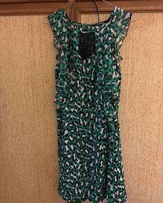 Vestito Guess corto con rouches e cintura estivo