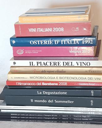 Libri sul Vino datati, riviste e 1°corso sommelier