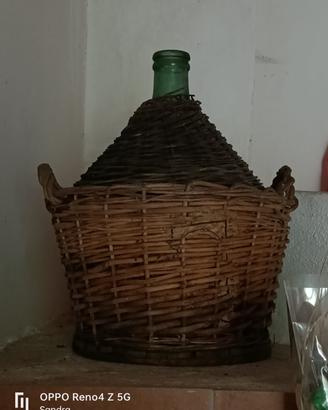 antica damigiana impagliata