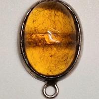 Orecchino Argento e Ambra Vintage 