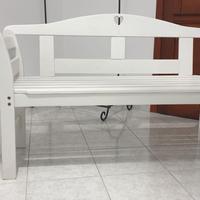 Panca bianca in legno