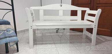 Panca bianca in legno