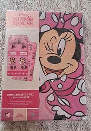 Completo letto 1 posto minnie disney nuovo 