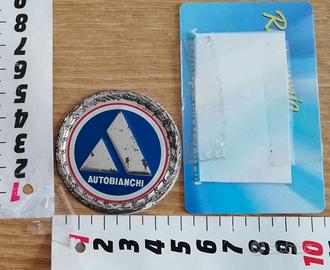 Stemma in alluminio Autobianchi, vintage