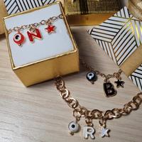 Bracciale portafortuna con iniziale 