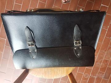 Borsa Portautensili Vintage in Cuoio con Tracolla