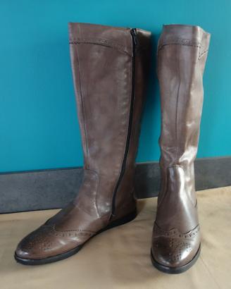 Stivali pelle Marron Glacé, N°41 -“Franc. Falconi"