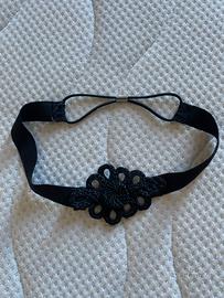 Fascia capelli nera retrò