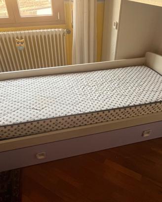 Letto singolo con letto estraibile