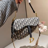 Borsa da sella classica in jacquard Dior
