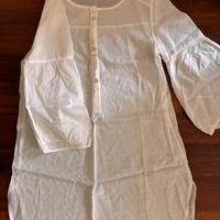 Copricostume cotone bianco stile boho