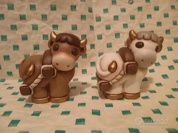 toro bianco e marrone thun presepe numerato 