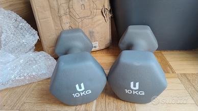 Unycos Manubri esagonali 10 kg acciaio neoprene 