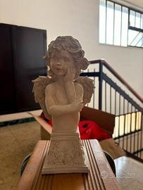 Statuetta Busto Angioletto Putto Pensieroso