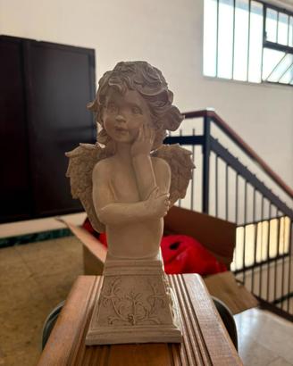 Statuetta Busto Angioletto Putto Pensieroso