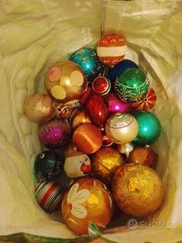 Lotto palline di Natale vintage in vetro