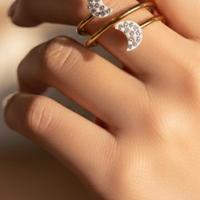 anello regolabile con lune