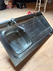 Lavello cucina inox 120x61 con miscelatore-occasio