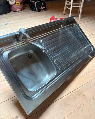 Lavello cucina inox 120x61 con miscelatore-occasio