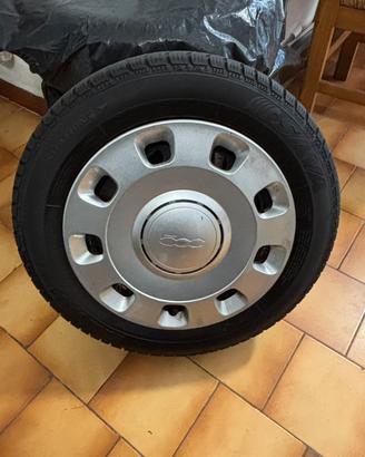 4 gomme invernali con cerchi Fiat 500
