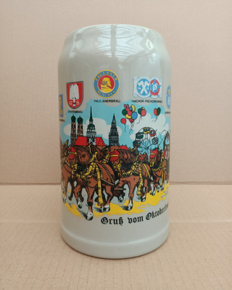 Boccale birra in ceramica da 1 litro Oktoberfest