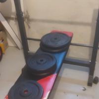 panca bilancieri manubri dischi in ghisa