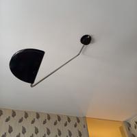 Lampadario modernariato Mezzaluna nero