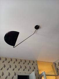 Lampadario modernariato Mezzaluna nero