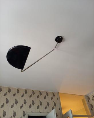 Lampadario modernariato Mezzaluna nero