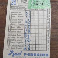 Schedina giocata 1960