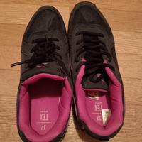 scarpe da ginnastica blu e fucsia con lacci n. 37