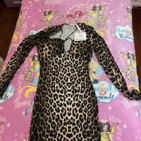 vestito leopardato brillantinato