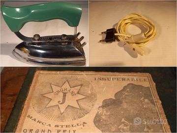 Anni 60: mini Ferro da stiro, scatola antica