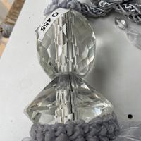 Reggi tenda in cristallo pesante cordone grigio