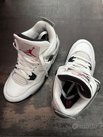 Scarpe Nike Air Jordan 4 Retro White Cement