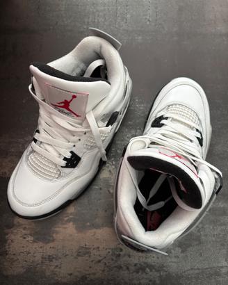 Scarpe Nike Air Jordan 4 Retro White Cement