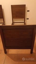 2 STRUTTURE IN LEGNO DI CASTAGNO PER LETTI 