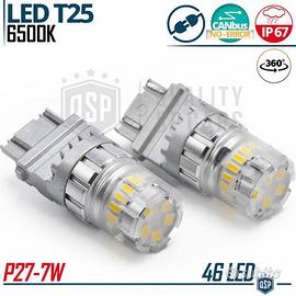 Lampadine LED T25 P27/7W CANbus Luce Bianca 6500K