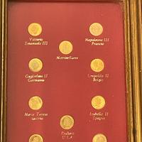 Quadretto monete placcate in oro