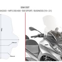 Parabrezza GIVI e Coprigambe Piaggio