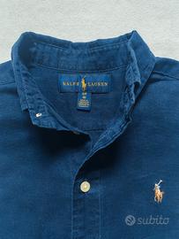 Camicia lino blu Ralph Lauren, 8 anni