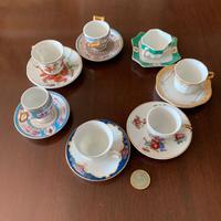 7 tazzine  in miniatura "decoration d'artiste".