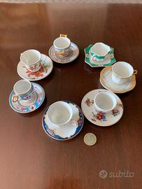 7 tazzine  in miniatura "decoration d'artiste".
