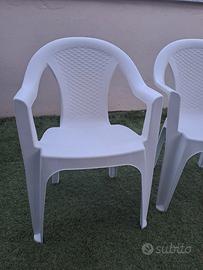 Sedia plastica bianca