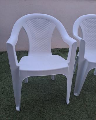 Sedia plastica bianca