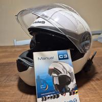 Casco moto Schuberth C3 bianco modulare taglia XS