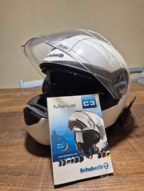 Casco moto Schuberth C3 bianco modulare taglia XS