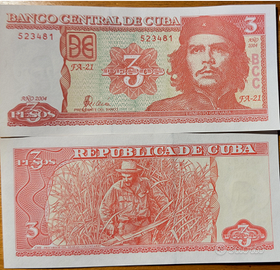 1 BANCONOTA RARA 3 PESOS 2004 ERNESTO GUEVARA
