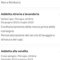 Scaffalista magazziniera cassiera commessa e altre